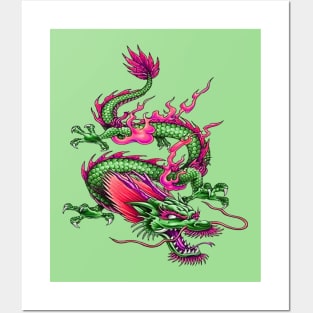 Chinese King Dragon Mythical Morphing Creature Posters and Art